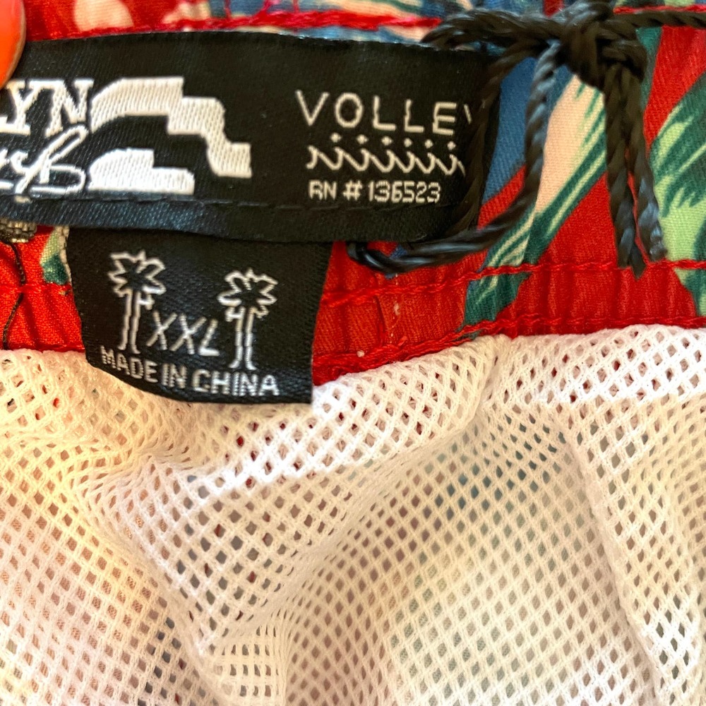 Brooklyn Surf Men's Red Floral Swim Board Shorts - Picture 10 of 11